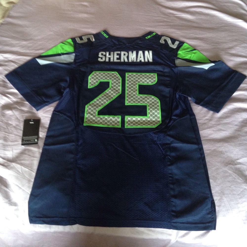 Sherman blue On Field jersey Men’s XL